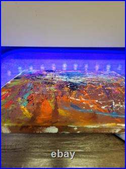 Original Colorful Abstract Modern Contemporary Art Canvas Piece 12x12in
