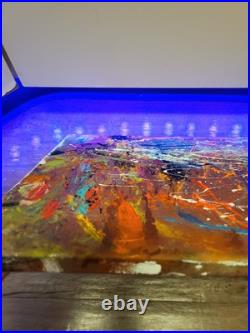 Original Colorful Abstract Modern Contemporary Art Canvas Piece 12x12in