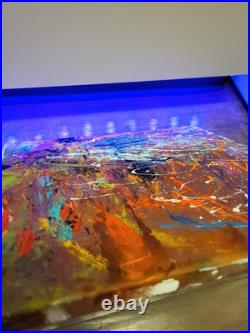 Original Colorful Abstract Modern Contemporary Art Canvas Piece 12x12in