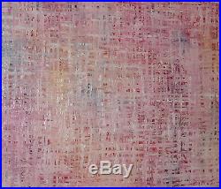 Original Contemporary Abstract Modern Art Red Pink Oil Painting On Canvas Signed