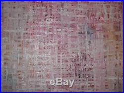 Original Contemporary Abstract Modern Art Red Pink Oil Painting On Canvas Signed