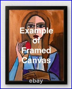 Original Expressionist Painting Apple Orchard Landscape 11x14 Signed Canvas Art