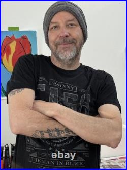 Original Expressionist Painting Apple Orchard Landscape 11x14 Signed Canvas Art