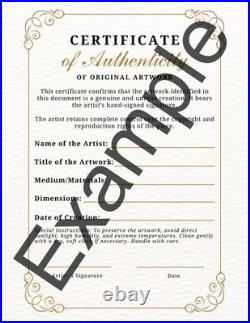 Original Expressionist Painting Apple Orchard Landscape 11x14 Signed Canvas Art