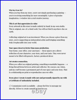 Original Expressionist Painting Apple Orchard Landscape 11x14 Signed Canvas Art