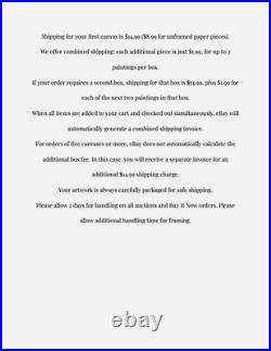 Original Expressionist Painting Apple Orchard Landscape 11x14 Signed Canvas Art