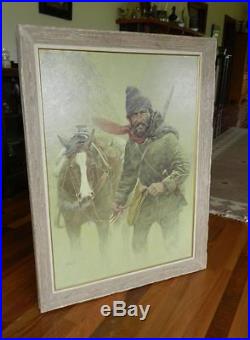 Original Fine Art Painting Oil on Canvas Snowbound Known Artist Vic Donahue