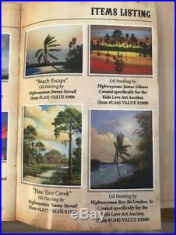 Original Florida Highwaymen James Gibson Signed oil on Canvas Sunset Everglades