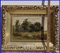 Original Framed Oil On Canvas Landscape Painting by Albert Insley (1842-1937)