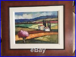 Original Framed and Matted Slava Brodinsky The Flowery Tree Oil On Canvas