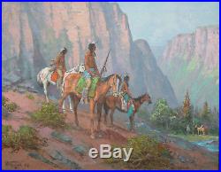 Original Fred Oldfield Western Artist Painting Oil on Canvas 1968