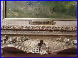 Original G. Innocenti Signed The Proposal Framed Oil On Canvas ANT Art Painting
