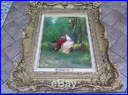 Original G. Innocenti Signed The Proposal Framed Oil On Canvas ANT Art Painting