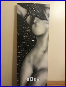 Original Graffiti Street Art Nude Female Erotic Painting On Canvas By Pieface
