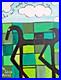 Original-Green-Painting-Of-Horse-Acrylic-On-Canvas-16x20-Outsider-Art-Horizon-01-ku