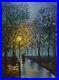 Original-Hand-Paint-Oil-Painting-on-Canvas-Night-Park-12x16-01-ie