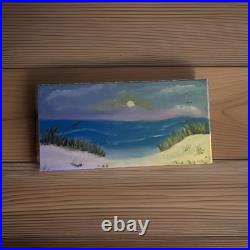 Original Hand-Painted Seascape Beach Painting on Canvas, Contemporary, Unframed