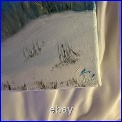 Original Hand-Painted Seascape Beach Painting on Canvas, Contemporary, Unframed