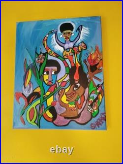 Original Handmade Acrylic Painting On Canvas Abstract