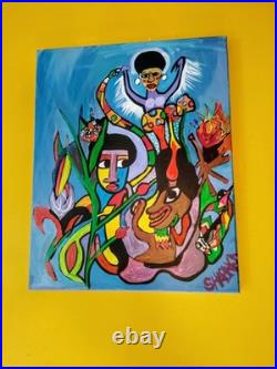 Original Handmade Acrylic Painting On Canvas Abstract