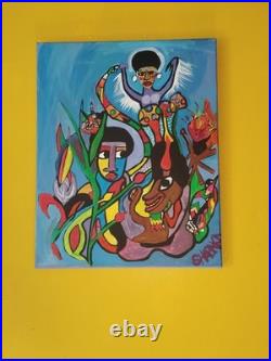 Original Handmade Acrylic Painting On Canvas Abstract