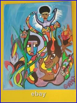 Original Handmade Acrylic Painting On Canvas Abstract