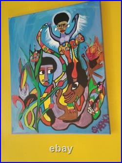 Original Handmade Acrylic Painting On Canvas Abstract