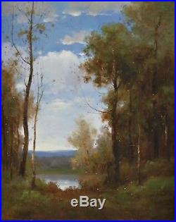 Original Impressionist, French Landscape Elegant Oil On Canvas Painting, 60 x 48