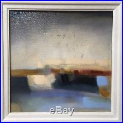 Original Irish Art Oil On Canvas Abstract Painting Blue Banks By Josephine Kelly