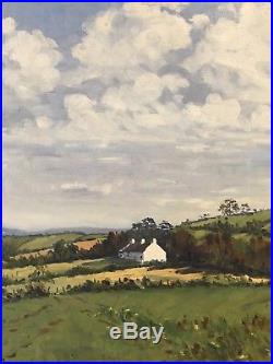 Original Irish Art Oil On Canvas Painting View County Down Ireland By A McKillop