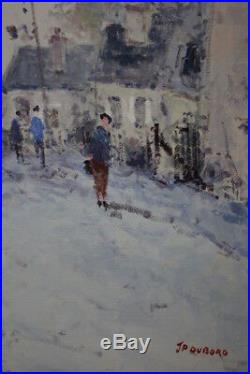 Original JEAN PIERRE DUBORD Oil on Canvas Painting RUE DE BANLIEUE French Street