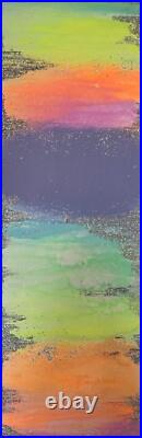 Original Kayla Braden Abstract Cotton Candy Acrylic Glitter Painting on Canvas