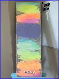 Original Kayla Braden Abstract Cotton Candy Acrylic Glitter Painting on Canvas