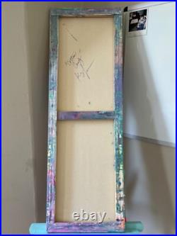 Original Kayla Braden Abstract Cotton Candy Acrylic Glitter Painting on Canvas