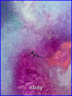 Original Kayla Braden Abstract Sweetheart Acrylic Glitter Painting on Canvas