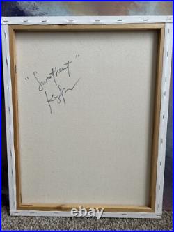 Original Kayla Braden Abstract Sweetheart Acrylic Glitter Painting on Canvas