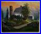 Original-Landscape-Oil-Painting-Signed-R-Murray-Days-Gone-By-Rustic-Cabin-01-mg