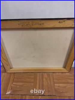 Original Landscape Oil Painting Signed R. Murray Days Gone By Rustic Cabin