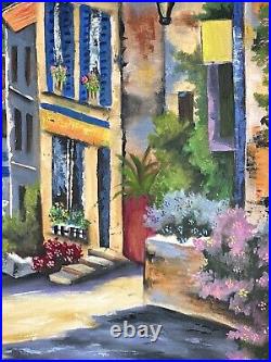 Original Landscape Oil Painting on Canvas Hand Painted City Art 16 by 20 Inches