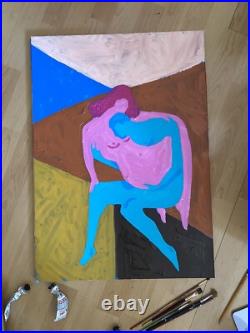 Original Love Couple Painting Romantic Artwork Modern Lovers Art On Canvas Oil