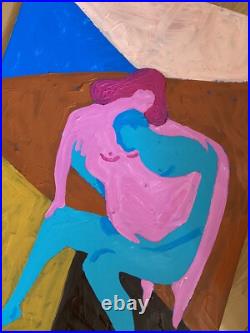 Original Love Couple Painting Romantic Artwork Modern Lovers Art On Canvas Oil