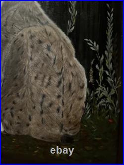 Original Lynx Portrait Painting On Canvas