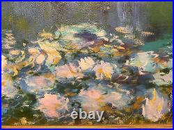 Original M. RICKER. IMPRESSIONIST ABSTRACT FLOWERS OIL Painting Signed