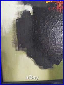 Original MATSON 10 x 13 Mid Century Modern Painting Abstract Oil on Canvas