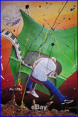 Original Marcus Glenn RHYTHM OF MARS Giclee on canvas hand embellished COA 22x18
