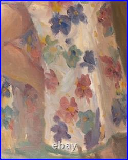 Original Mid-Century Impressionist Portrait Oil Painting, Signed Wendy Walworth