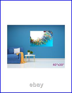 Original Modern Fine Art Acrylic on Canvas Abstract Wall Art with COA 30x40