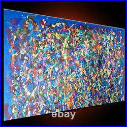 Original Modern Painting Oil Wall Home Abstract Deco Sky Lights Large XXL Canvas