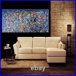 Original Modern Painting Oil Wall Home Abstract Deco Sky Lights Large XXL Canvas
