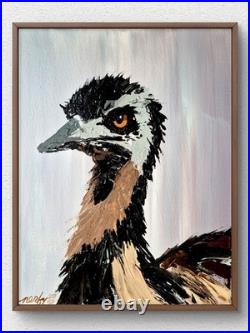Original Neutral 11x14 Abstract Animal Painting Signed Acrylic Canvas Decor A111 Original Neutral 11x14 Abstract Animal Painting Signed Acrylic Canvas Decor A111